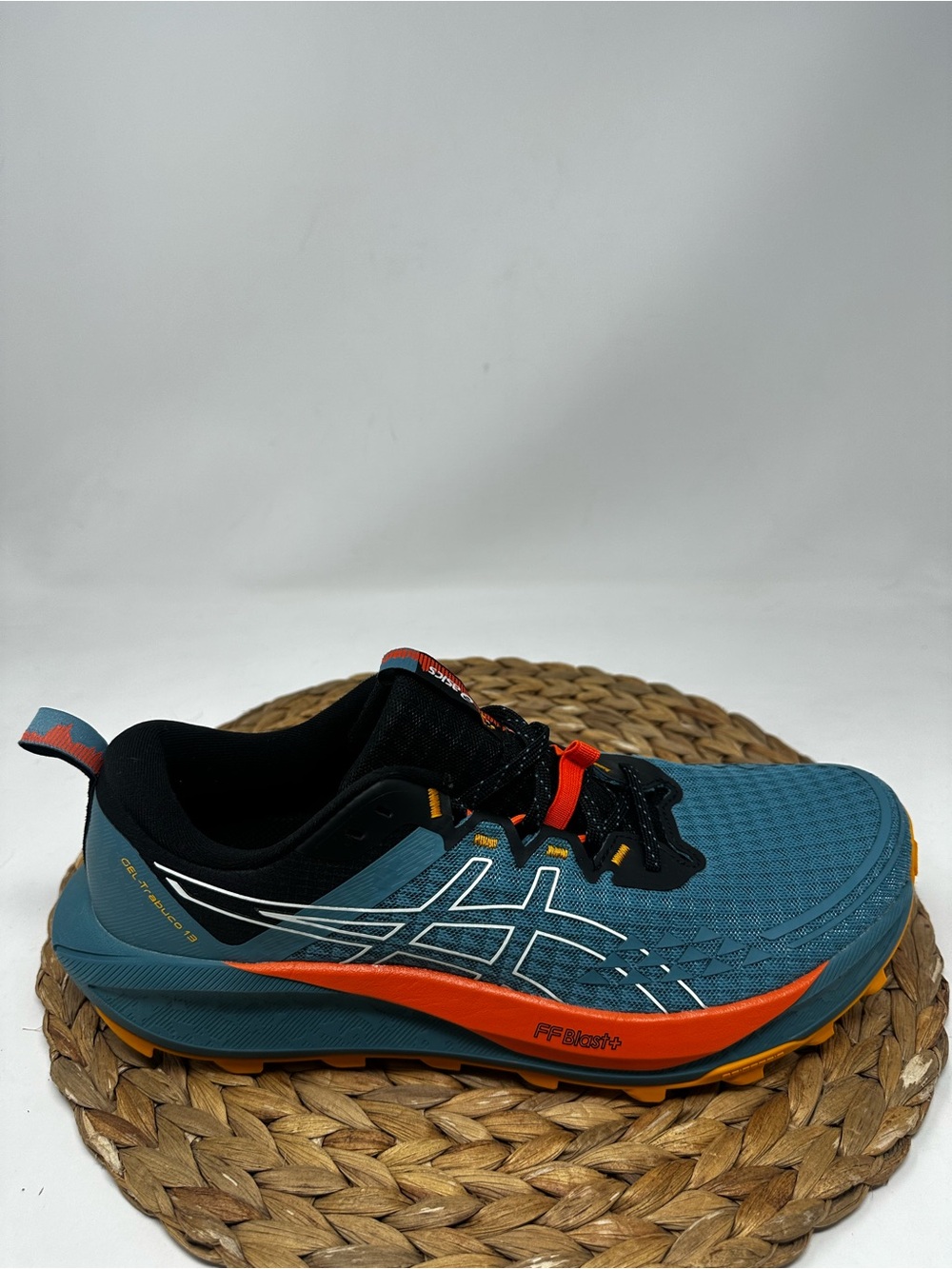 ASICS Trabuco Max 13 Trail Running Shoes Atlantis Blue Pure Aqua Size 9.5 Men's
